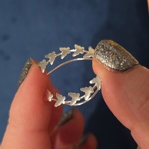 Sterling Silver Butterfly Climbing Earrings Brand New In Box